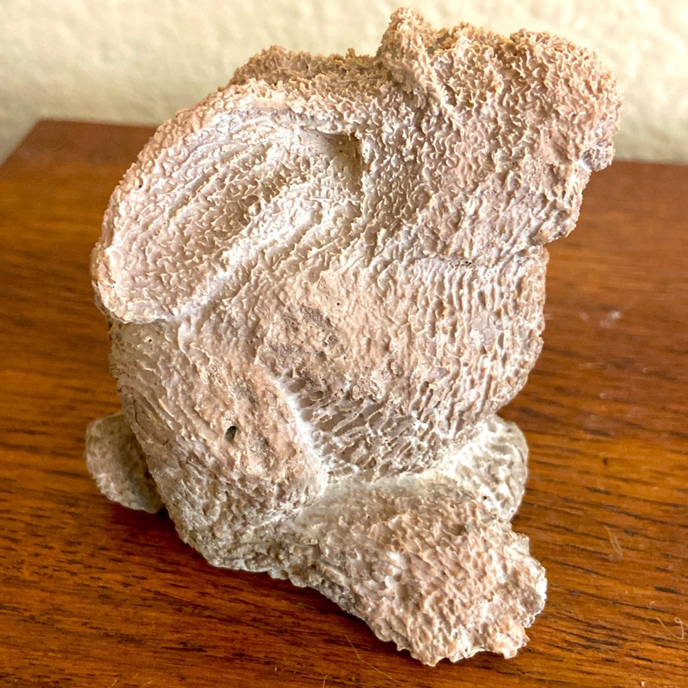 Vintage Sad Buck Tooth Rabbit Molded Clay Sculpture